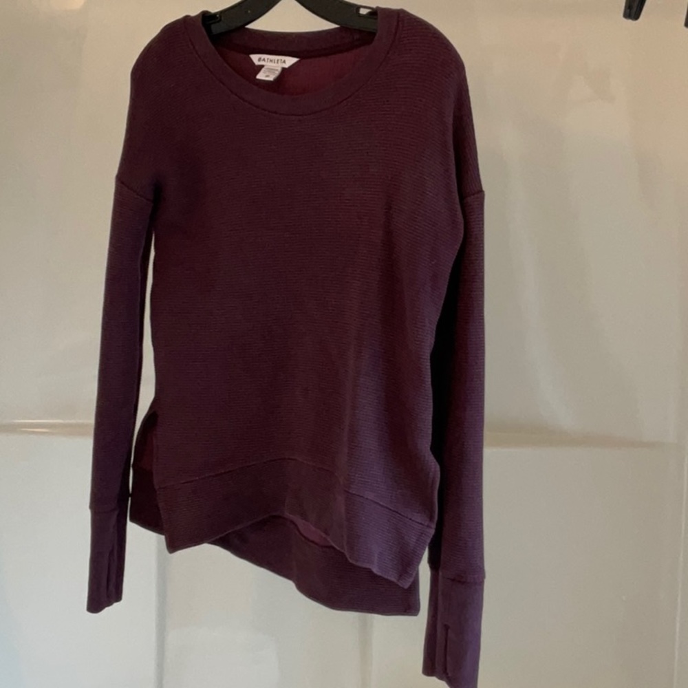 Sweatshirt-Athleta coaster luxe waffle